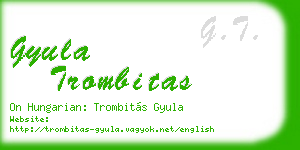 gyula trombitas business card